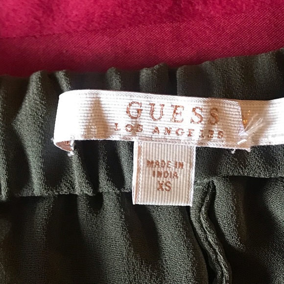 GUESS Army green sequined shorts - Picture 5 of 5